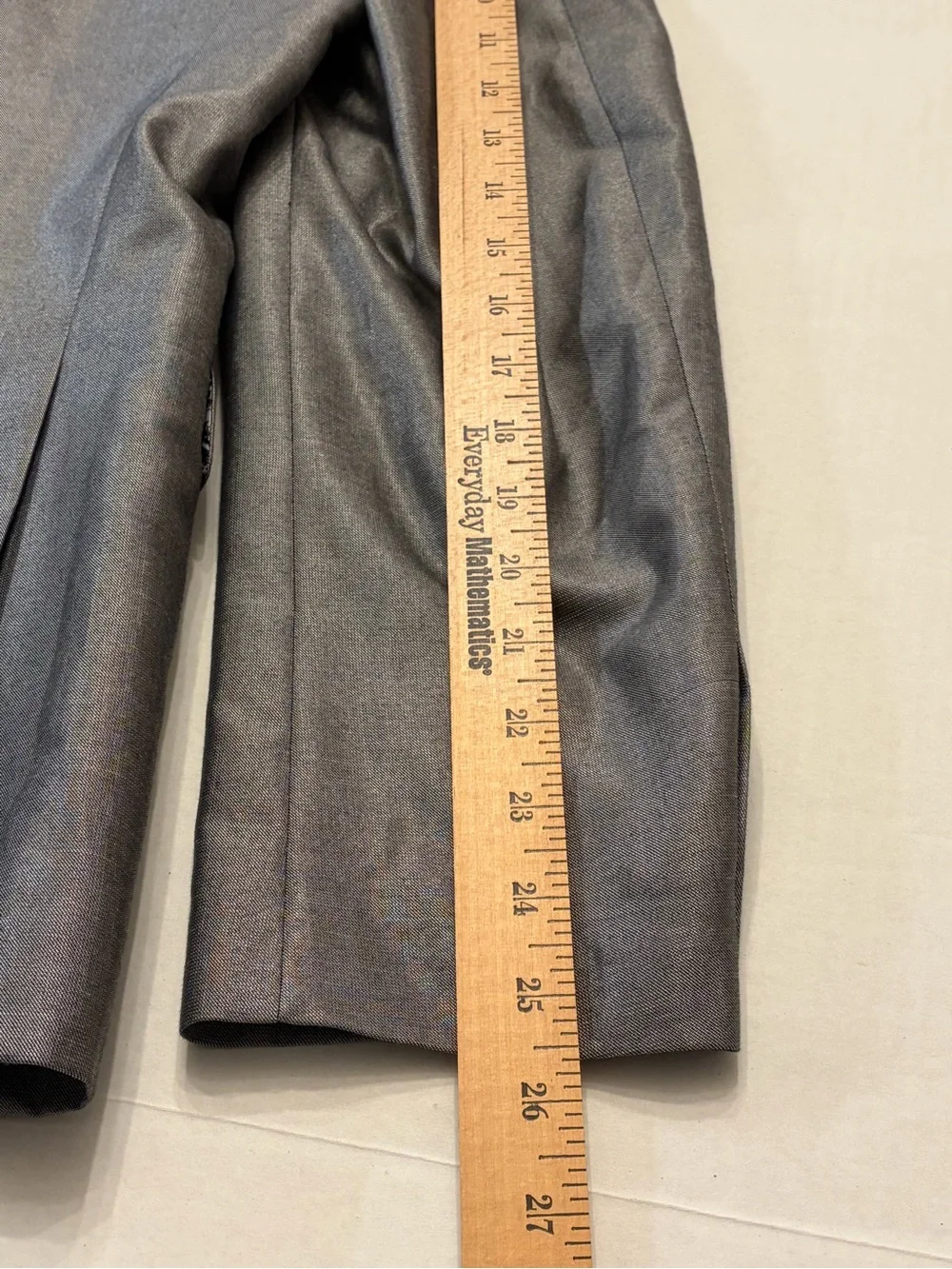 TALLIA Metallic Silver-Gray Tuxedo Jacket with Black Satin Peak Lapel
